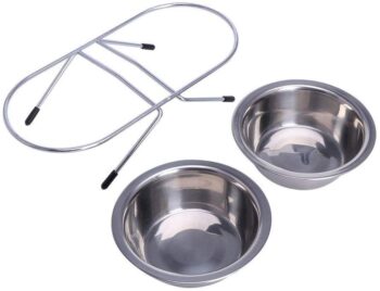Set 2 castroane din inox , cu suport metalic , 2 x 4700 ml , Grunberg GR2989