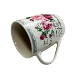 Cana cu trandafir roz si margine dantelata