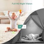 Monitor pentru bebeluși GT HITGX cu cameră WiFi și viziune nocturnă Cameră interioară fără fir HD 2K Cameră pentru animale de companie cu aplicație pentru telefon Camere audio cu senzor de mișcare în 2 direcții