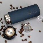 Termos pentru ceai cu filtru de otel inoxidabil, Gri