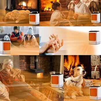 Încălzitor electric portabil cu 2 setări de încălzire și lumină de noapte