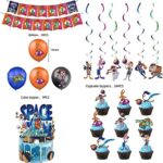 Set decoratiuni petrecere, tematica basketball cu 40 de produse