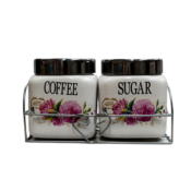 Dozatoare de cafea si Zahar cu suport