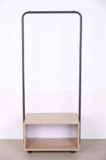 Suport pentru haine , din metal si PAL , mobil , 64.50 x 40 x 152 cm, Grunberg RF3103