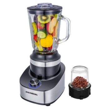 Blender 2in1 Hausberg HB-7765, 1.5L, 500W, 3 viteze, rasnita cafea, cana de sticla Blender 2in1 Hausberg HB-7765, 1.5L, 500W, 3 viteze, rasnita cafea, cana de sticla