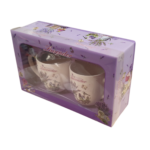 Set 2 căni, 150ml, cu lavandă și lingurițe