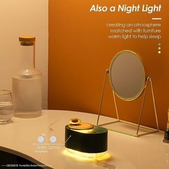 Umidificator cu lumina, 300 ml, USB.