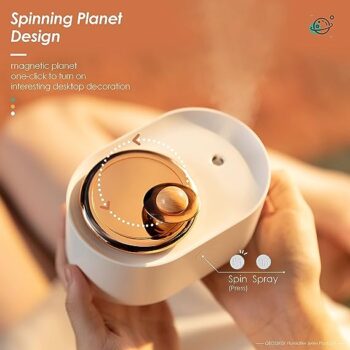 Umidificator cu lumina, 300 ml, USB.