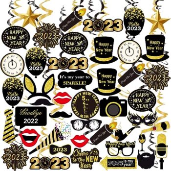 Pachet de 58 de elemente de recuzită pentru Anul Nou, Craciun, Carnaval si Petreceri Pachet de 58 de elemente de recuzită pentru Anul Nou, Craciun, Carnaval si Petreceri