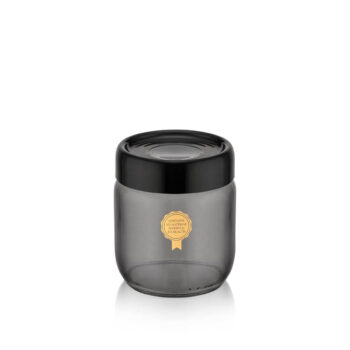 Recipient 425 ml, din sticla, cu capac din plastic, Qlux C00361 Recipient 425 ml, din sticla, cu capac din plastic, Qlux C00361