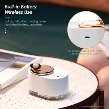 Umidificator cu lumina, 300 ml, USB.