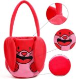 Coș de Paște, Iepuraș drăguț și Coș de pui cu mânere pentu Petrecere de vânătoare de ouă de Paște pentru copii,1 buc