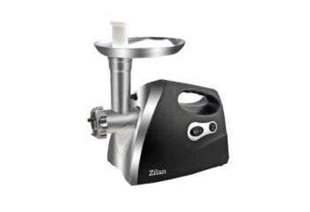 Masina de tocat carne ZILAN ZLN-7599,Negru 1200W, Tava si panou inox, Accesorii umplut carnati, Functie revers, 1.6kg/min
