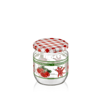 Borcan din sticla cu capac, Qlux C00204
