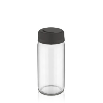 Solnita din sticla, cu capac din plastic, Qlux C00155