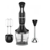 Blender 3 in 1 Hausberg HB-7706, capacitate bol 0.75 l, 600 W, negru