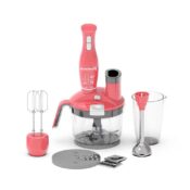 Blender 4 in 1 Hausberg HB-7710, 1500 W, 1.5 L, functie turbo, baza anti-aderenta, Rosu