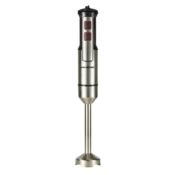 Blender de mana Hausberg HB-7668NG, 1000 W, 2 viteze, lama din otel inoxidabil, motor cupru, Negru-Inox