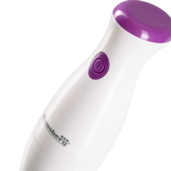 Blender de mana Hausberg HB-7669AB, 350 W, Lama din otel inoxidabil, Ax interior din otel inoxidabil, Alb