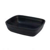 Vas termorezistent Gri inchis Mat, 18.5x15x5 cm