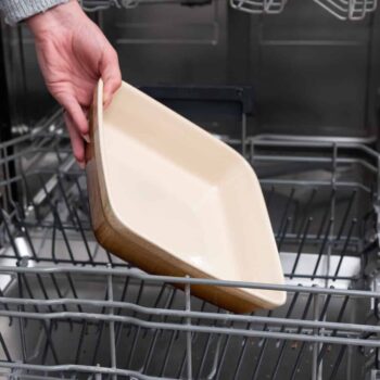 Vas termorezistent 24 x 24 x 5.5 cm, Crem/Maro