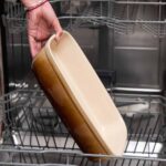 Vas termorezistent 34 x 26.5 x 7 cm, Maro/Crem