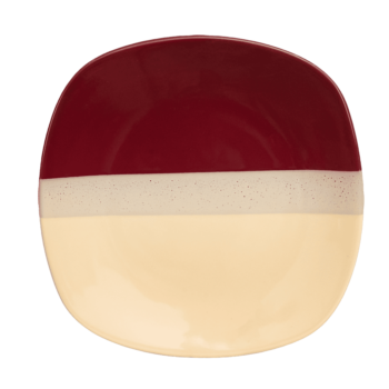 Farfurie desert Bordo/Crem, 20 cm