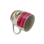 Set 6 cesti Cesiro, 190 ml, Alb/Fucsia decor Coffee