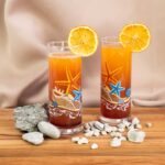Set 6 pahare din sticla decorate de 290 ml, Cesiro