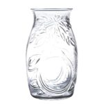 Set 6 pahare din sticla decorate in relief de 500 ml, Cesiro