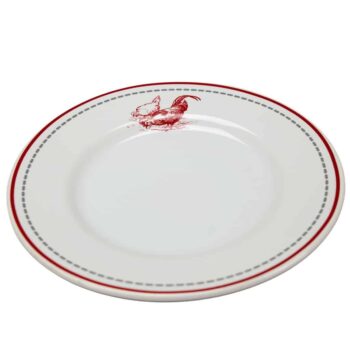 Farfurie desert Alb Pur decor cu Pasari, 20 cm