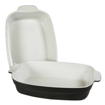 Set 2 vase termozesitente Alb Negru, 26x20x7 cm Set 2 vase termozesitente Alb Negru, 26x20x7 cm