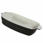Vas termorezistent Alb/Negru, 25x18x7 cm,