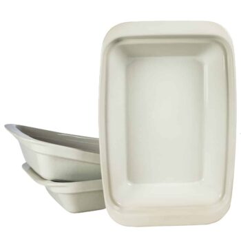 Set 3 vase termorezistente Alb, 32x24x8 cm