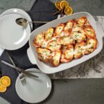 Set 2 vase termorezistente Alb/Negru 35x25x8 cm