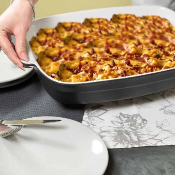 Set 2 vase termorezistente Alb/Negru 35x25x8 cm