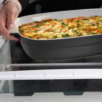 Set 2 vase termorezistente Alb/Negru 35x25x8 cm