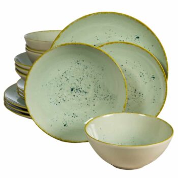 Set farfurii 16 piese, pentru 4 persoane, Light Pistachio, Cesiro, Verde Pastel Set farfurii 16 piese, pentru 4 persoane, Light Pistachio, Cesiro, Verde Pastel