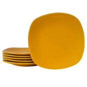 Set 6 farfurii desert Galben, 20 cm