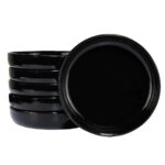 Set 6 farfurii adânci 19.5 cm Negru Lucios