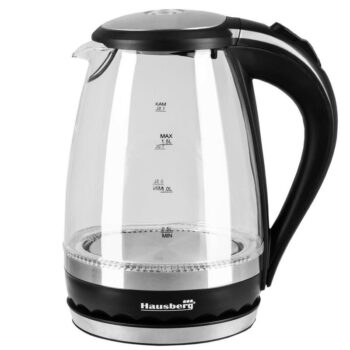 Cana fierbator Hausberg HB3613, 2200 W, 1.5 litri, led, negru