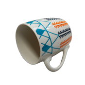 Cană model triunghiuri albastre