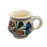 Cănuță pentru vișinată, ceramică de Corund, verde și roșu, 25 ml