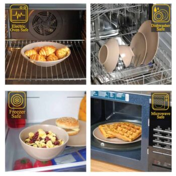 Set farfurii 4 piese, pentru o persoana, Latte, Cesiro, Crem Mat