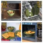 Set farfurii 4 piese, pentru o persoana, Olive Green, Cesiro, Verde Masliniu Mat