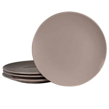 Bucură-te de Eleganța Crem Latte: Set 4 farfurii desert Crem Latte Bucură-te de Eleganța Crem Latte: Set 4 farfurii desert Crem Latte