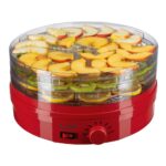 Deshidrator de alimente electric Hausberg HB-810RS ,Termostatul reglabil ,Putere 250 W, motor cupru, rosu
