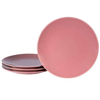 Set 4 farfurii desert Roz Glossy, 20 cm