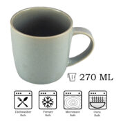Set 6 căni Gri de 270 ml, Cesiro
