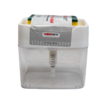 Dozator detergent de vase cu suport pentru burete dreptunghiular, 10x11,5x8,5 cm